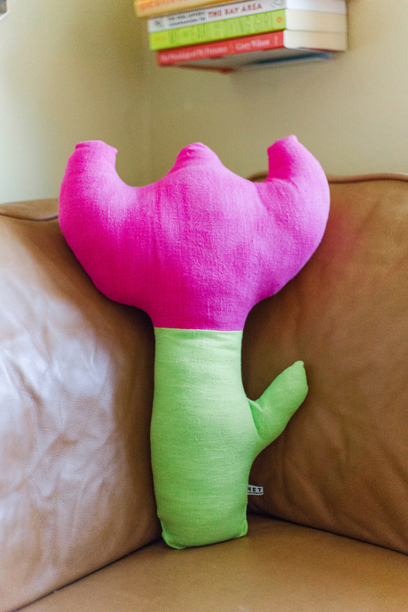 Flower Pillow - Hot Pink / Limeade (RTS)