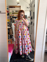 Tiered Maxi Dress in Rainbow Smiley Cotton (RTS)