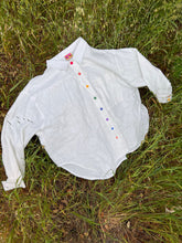 Soft Volume Long Sleeve Top in PRIDE - White Linen (RTS)