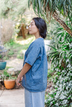 Baseball Tee in Striped Denim