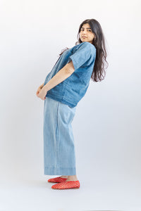 Mid Easy Pant in Light Wash Denim (RTS)