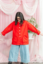 Heart Chore Jacket in Red Twill (RTS)