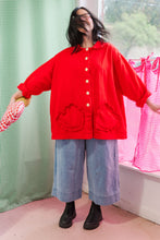 Heart Chore Jacket in Red Twill (RTS)