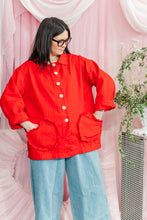 Heart Chore Jacket in Red Twill (RTS)