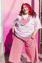 Heart T-Shirt - Pink/Red Gingham Ruffle