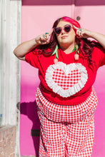 Heart T-Shirt - Red/White Gingham