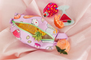 Nettle Studios - Holiday Gifts & Accessories - Dopp Kit - Dinner Party Print Jenny Lemons Collab (RTS)