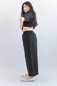 Mid Easy Pant in Black Linen (RTS)