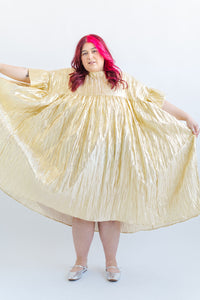 Mushroom Dress in Gold Metallic (RTS)