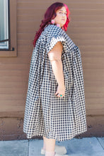 Mushroom Dress in Black/Tan Gingham (RTS)