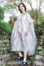 Mushroom Dress in Silver Metallic