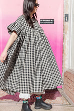 Mushroom Dress in Black/Tan Gingham (RTS)