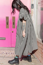 Mushroom Dress in Black/Tan Gingham (RTS)