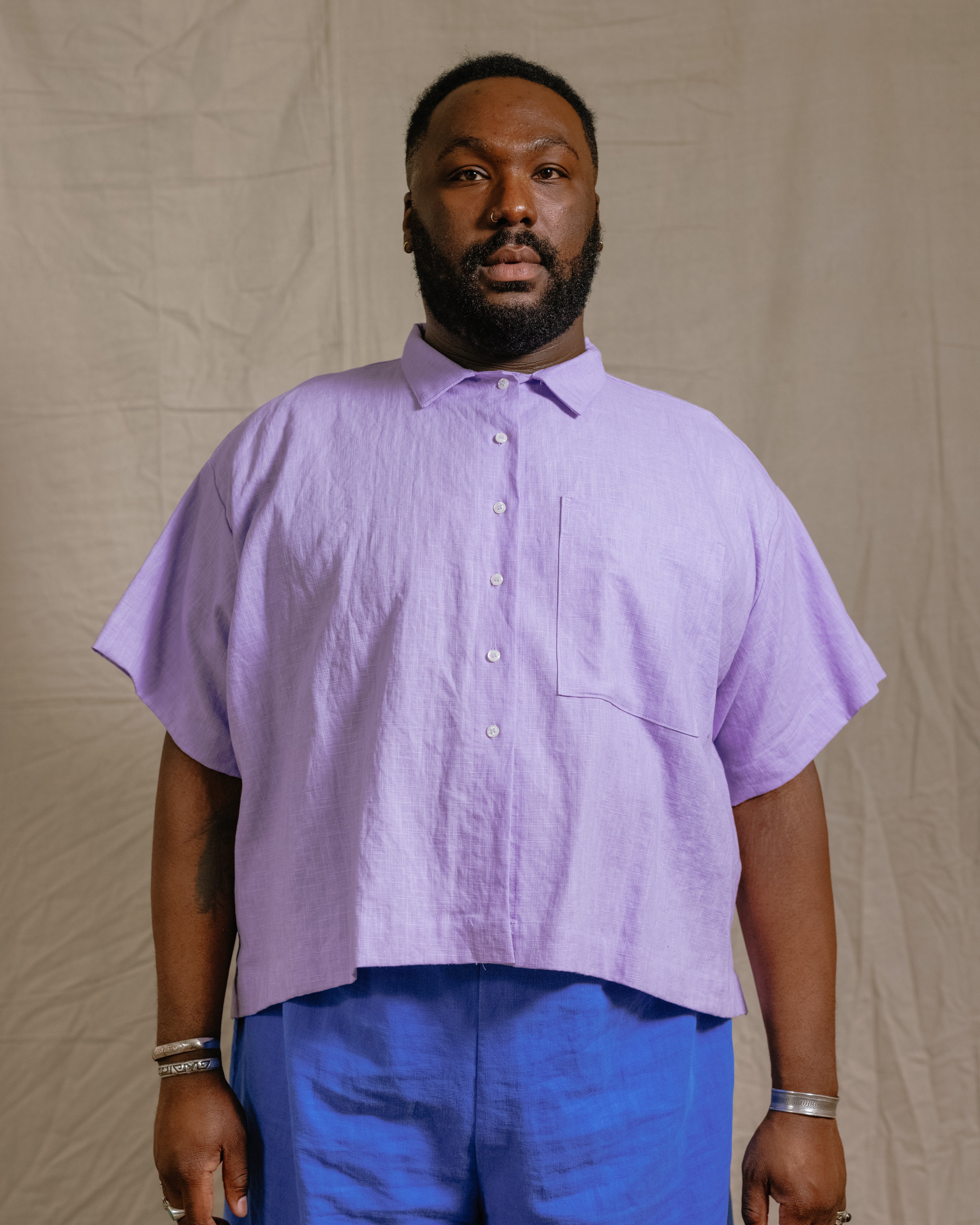 Lavender Linen Shirt - Condotti Store