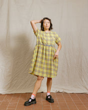 Everyday Dress in Yellow Plaid Flannel