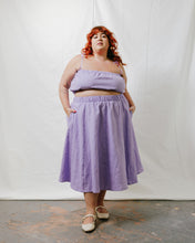 Midi Skirt in Lavender Linen
