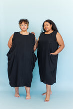 Coop Dress in Black Cotton Gauze