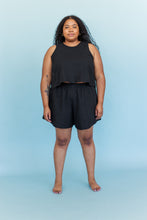 Perfect Tank in Black Cotton Linen - Nettle Studios