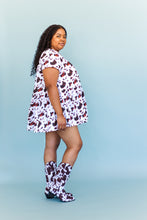 Tiered Mini Dress in Cow Cotton (RTS)