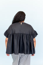 Mushroom Top in Black Cotton (RTS)