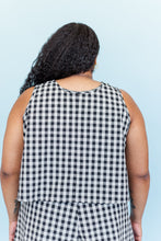 Perfect Tank in Black Gingham Cotton - Nettle Studios