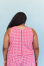 Perfect Tank in Red Gingham Cotton