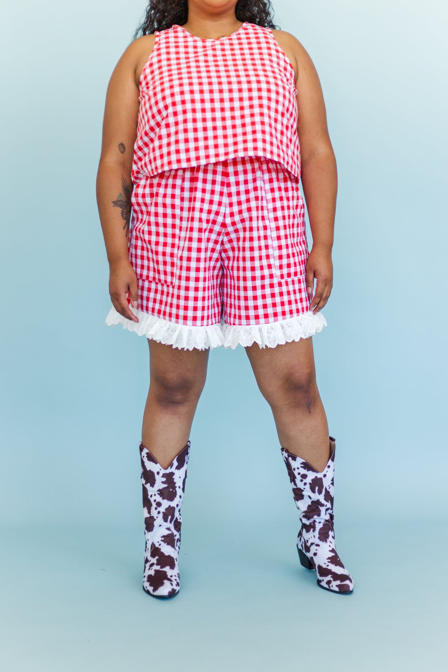 Bloomers in Red Cotton Gingham - Nettle Studios