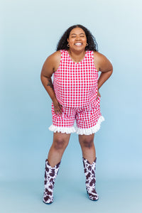 Bloomers in Red Cotton Gingham - Nettle Studios