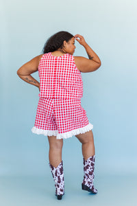 Bloomers in Red Cotton Gingham - Nettle Studios