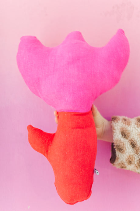 Flower Pillow - Hot Pink /Cherry (RTS)