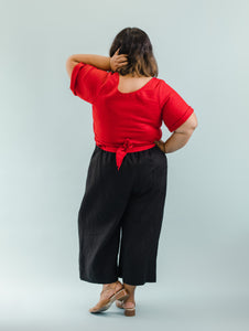 Easy Pant in Black Linen